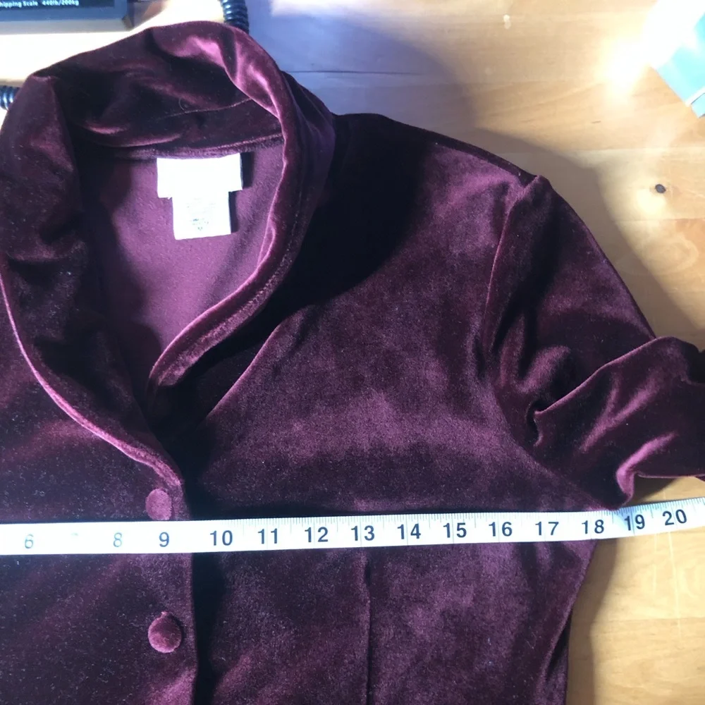 VTG Velvet Maxi Dress Womens M Burgandy Whimsigoth Dark Fairy Academia Victorian - Picture 7 of 8